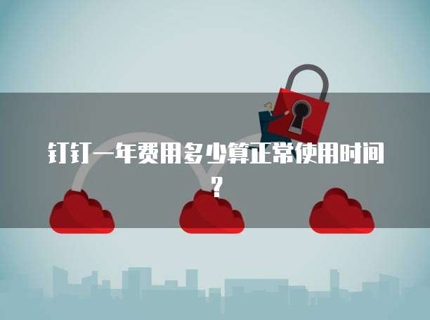 钉钉一年费用多少算正常使用时间?