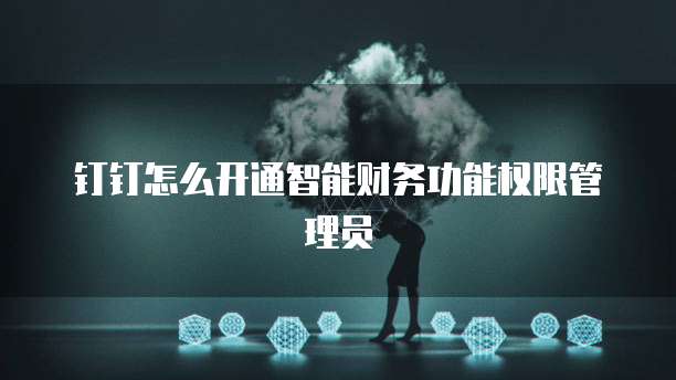 钉钉怎么开通智能财务功能权限管理员