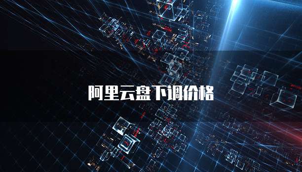 阿里云盘下调价格