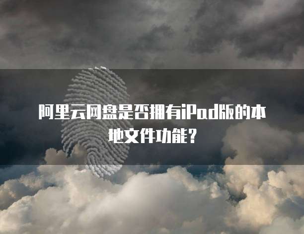 阿里云网盘是否拥有iPad版的本地文件功能?