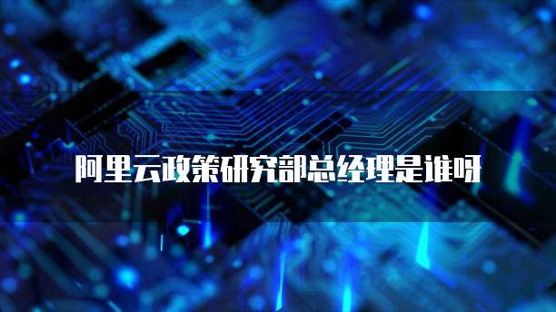 阿里云政策研究部总经理是谁呀