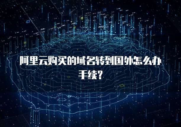 阿里云购买的域名转到国外怎么办手续?