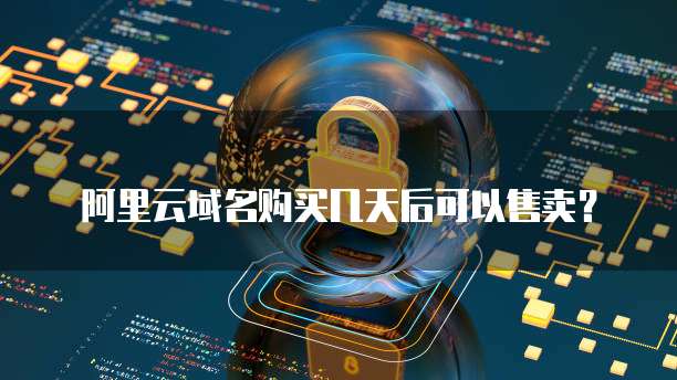 阿里云域名购买几天后可以售卖?