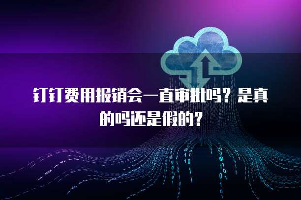 钉钉费用报销会一直审批吗?是真的吗还是假的?