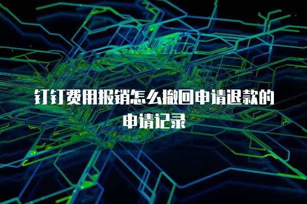 钉钉费用报销怎么撤回申请退款的申请记录