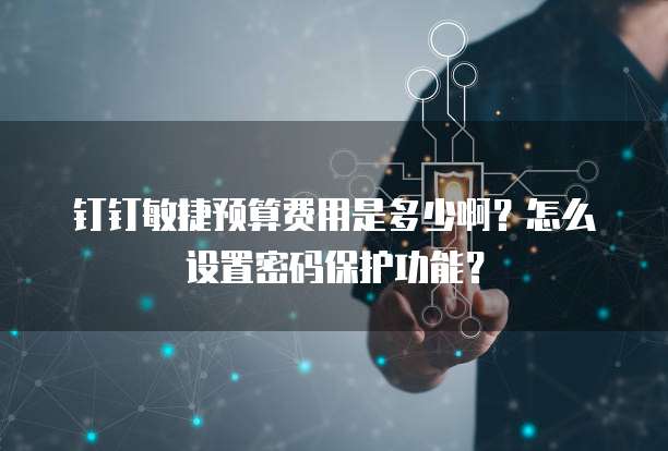 钉钉敏捷预算费用是多少啊?怎么设置密码保护功能?