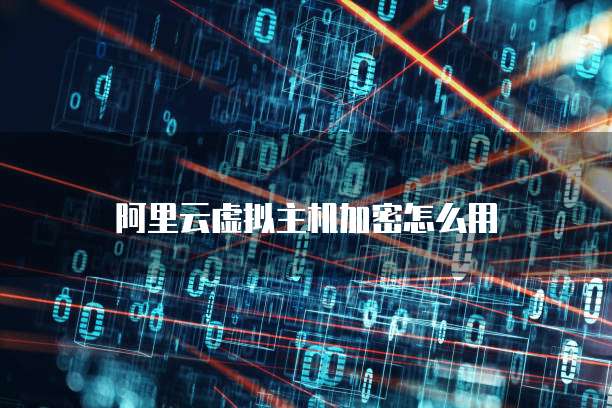 阿里云虚拟主机加密怎么用