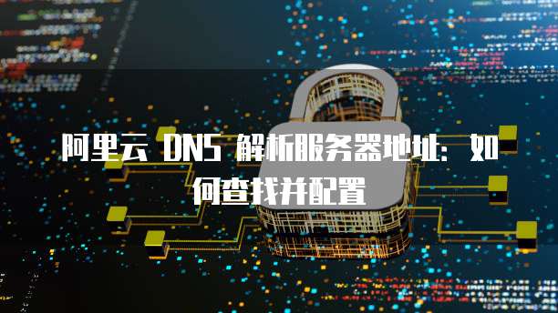 阿里云 DNS 解析服务器地址:如何查找并配置
