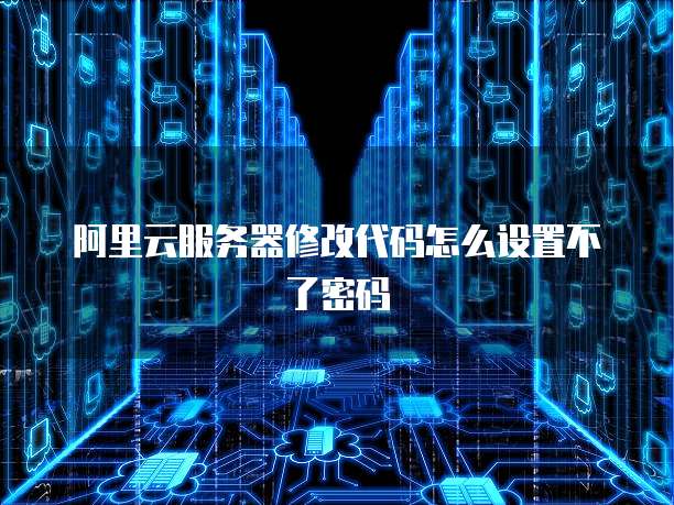 阿里云服务器修改代码怎么设置不了密码