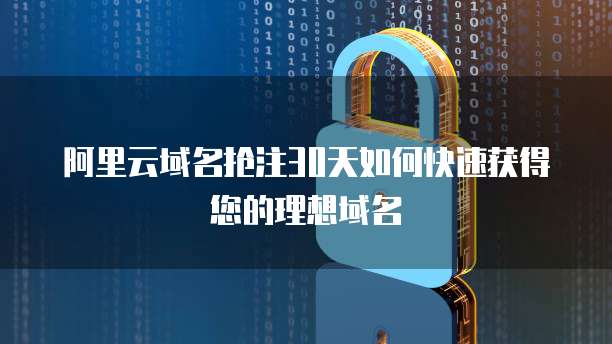 阿里云域名抢注30天如何快速获得您的理想域名