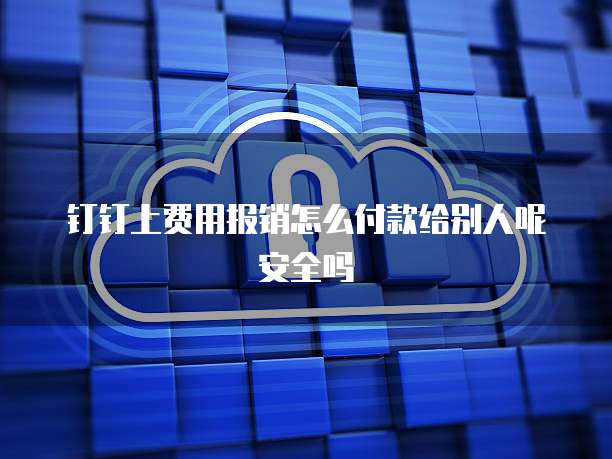 钉钉上费用报销怎么付款给别人呢安全吗