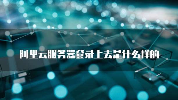 阿里云服务器登录上去是什么样的