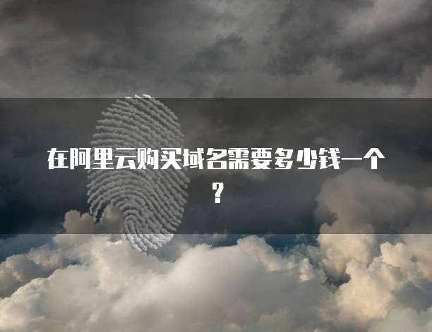 在阿里云购买域名需要多少钱一个?