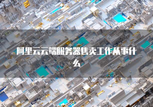 阿里云云端服务器售卖工作从事什么