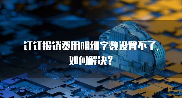 钉钉报销费用明细字数设置不了,如何解决?