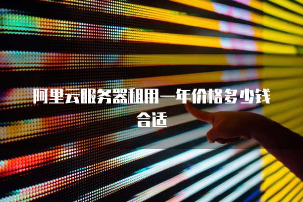 阿里云服务器租用一年价格多少钱合适