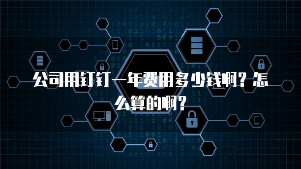 公司用钉钉一年费用多少钱啊？怎么算的啊？