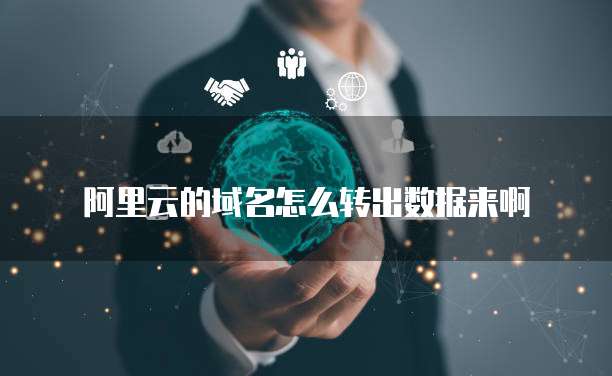 阿里云的域名怎么转出数据来啊