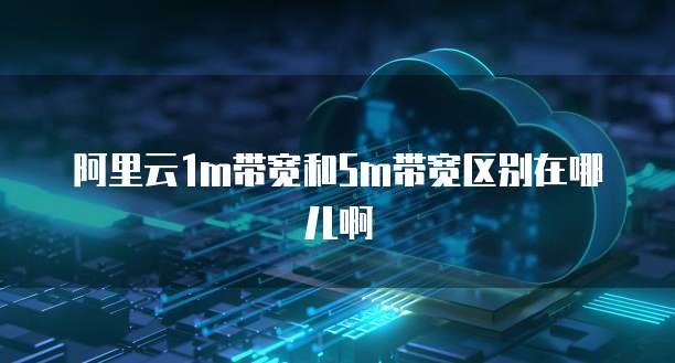 阿里云1m带宽和5m带宽区别在哪儿啊