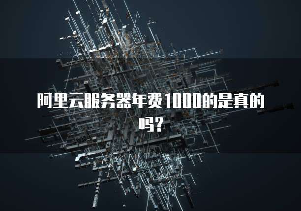 阿里云服务器年费1000的是真的吗?