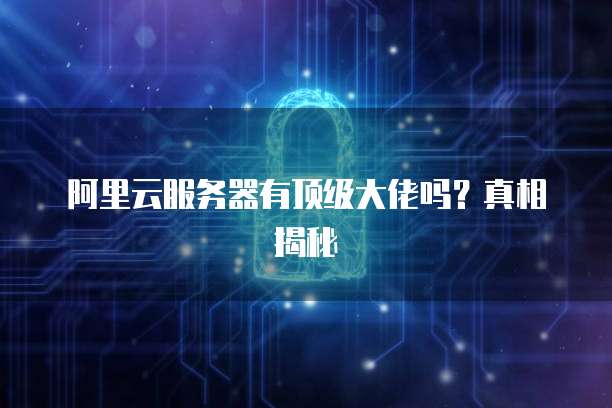 阿里云服务器有顶级大佬吗?真相揭秘