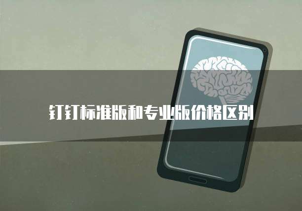 钉钉标准版和专业版价格区别
