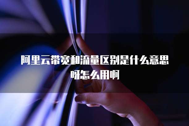 阿里云带宽和流量区别是什么意思呀怎么用啊