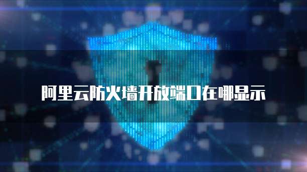 阿里云防火墙开放端口在哪显示