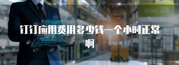 钉钉应用费用多少钱一个小时正常啊
