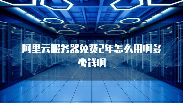 阿里云服务器免费2年怎么用啊多少钱啊