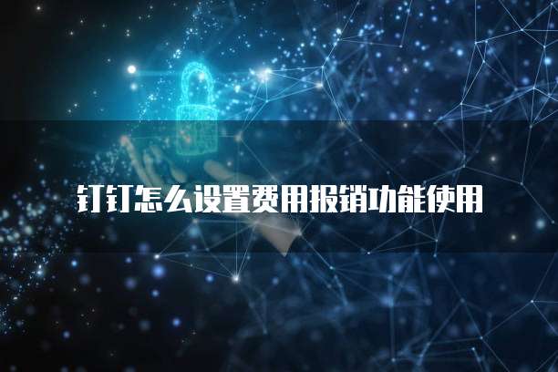 钉钉怎么设置费用报销功能使用