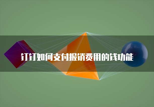 钉钉如何支付报销费用的钱功能