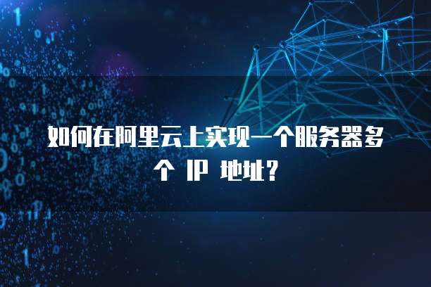 如何在阿里云上实现一个服务器多个 IP 地址?