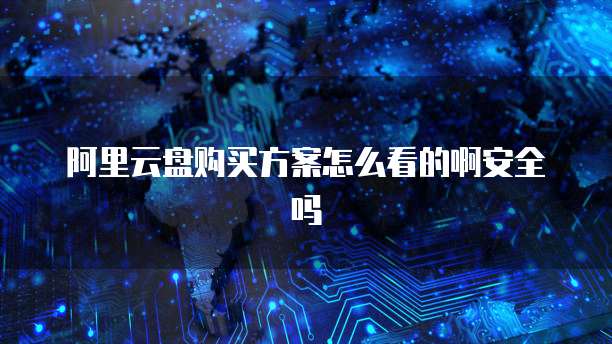 阿里云盘购买方案怎么看的啊安全吗