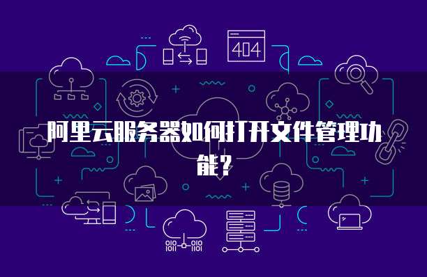 阿里云服务器如何打开文件管理功能？
