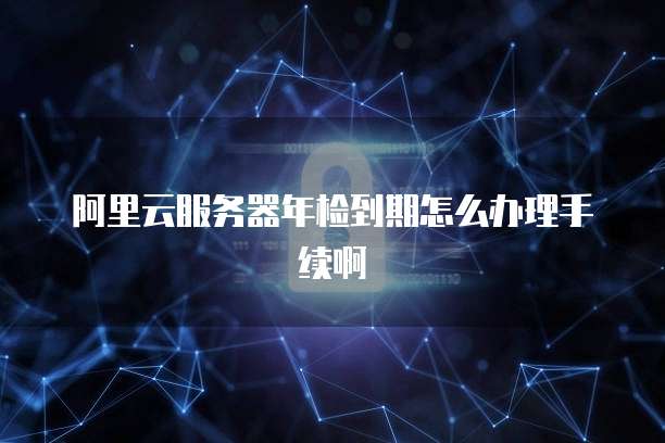 阿里云服务器年检到期怎么办理手续啊