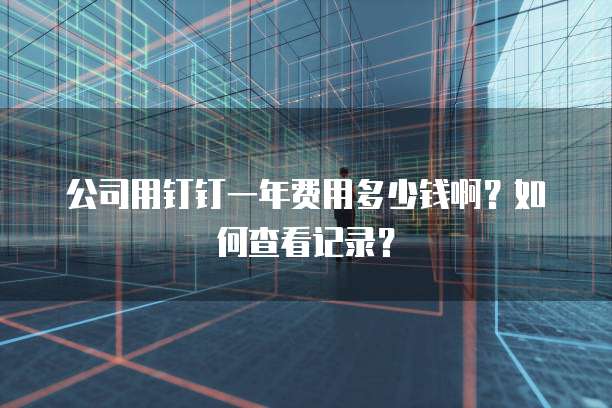 公司用钉钉一年费用多少钱啊?如何查看记录?