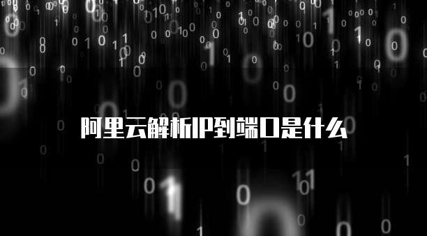阿里云解析IP到端口是什么