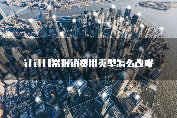 钉钉日常报销费用类型怎么改呢