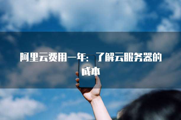 阿里云费用一年:了解云服务器的成本