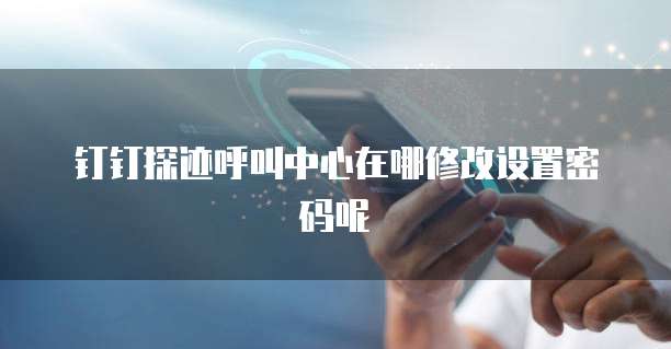 钉钉探迹呼叫中心在哪修改设置密码呢
