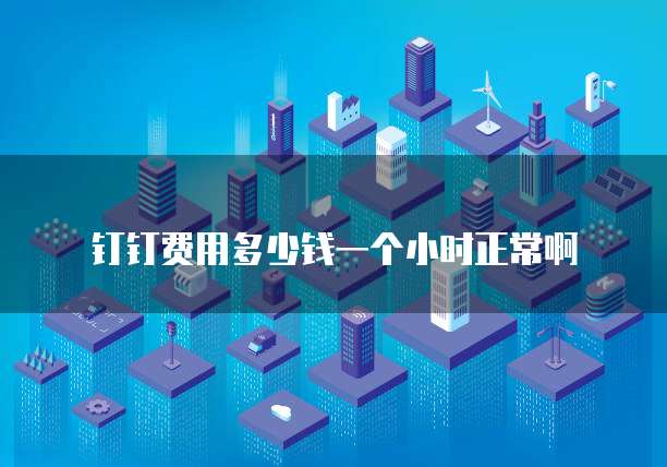 钉钉费用多少钱一个小时正常啊