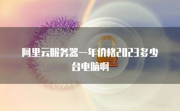 阿里云服务器一年价格2023多少台电脑啊