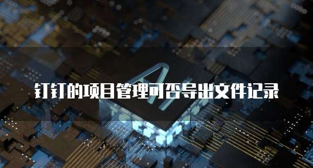 钉钉的项目管理可否导出文件记录