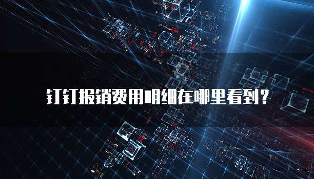 钉钉报销费用明细在哪里看到?