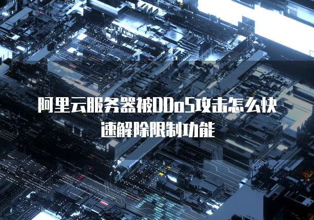 阿里云服务器被DDoS攻击怎么快速解除限制功能