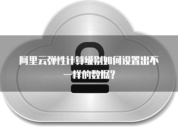 阿里云弹性计算级别如何设置出不一样的数据?