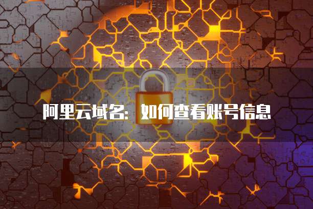 阿里云域名:如何查看账号信息