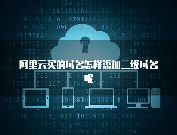 阿里云买的域名怎样添加二级域名呢