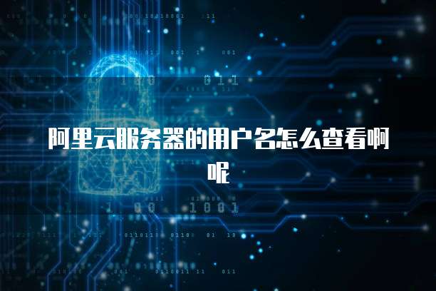 阿里云服务器的用户名怎么查看啊呢